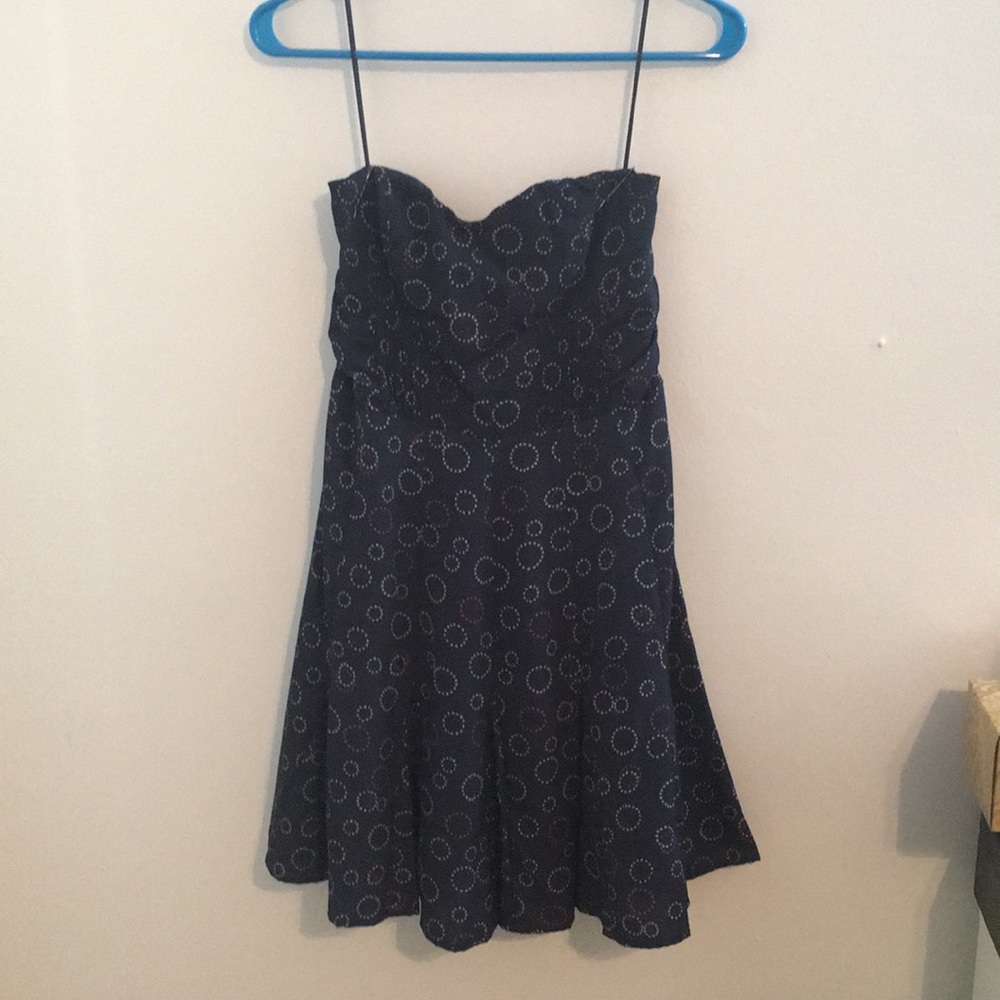 American Eagle Strapless polka dot dress